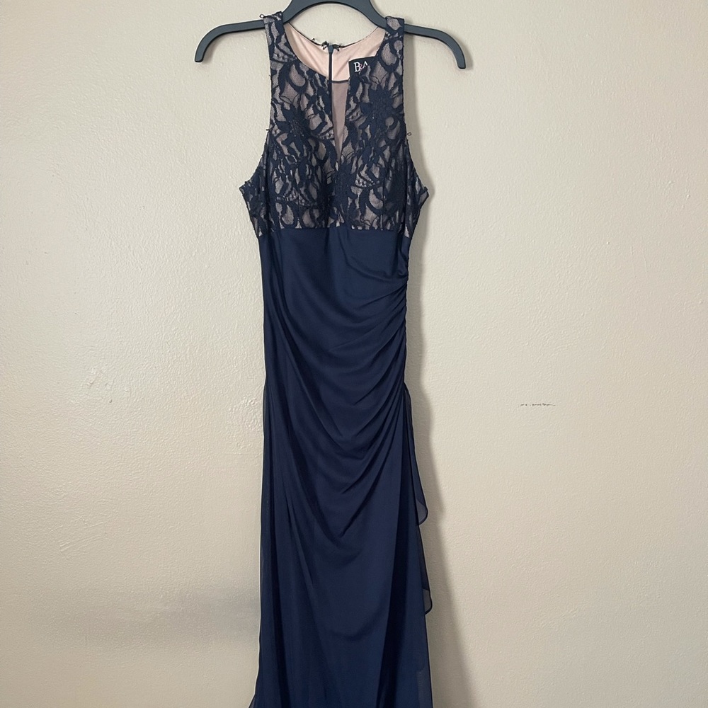 Navy blue evening gown